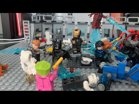 Super heroes vs super villains Lego stop motion