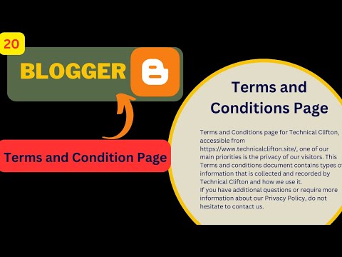 Create Terms and Conditions Page For Blogger ke liye Terms and Conditions Page