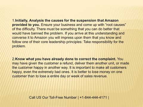 Plan of Action for Reinstatement to Amazon