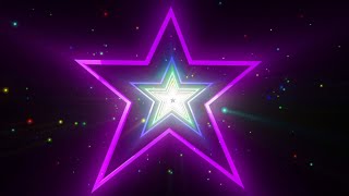 Neon Lights Star Tunnel Background || Neon Light Heart Tunnel Free VJ Loops || VJ Loops 2021