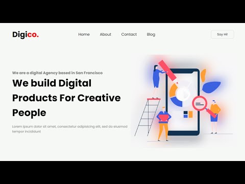 How to Make a Website Header Section Using HTML and CSS | Full Tutorial | CodeWikis
