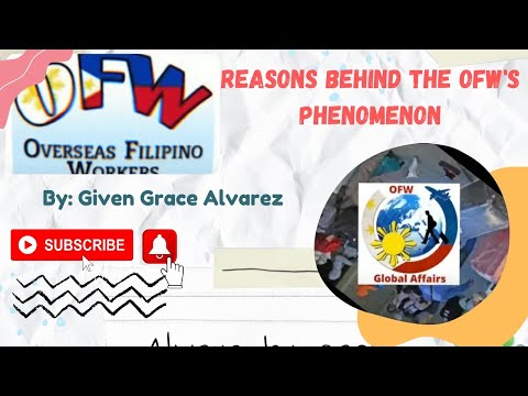 Reasons behind the OFWs Phenomenon | Given Grace