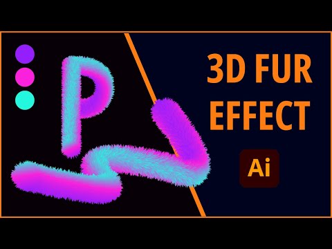 How to create 3D fur effect illustrator tutorial