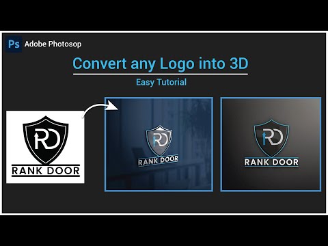 How to convert 2D Logo in to 3D logo in photoshop | Logo Mockup | photoshop tutorials