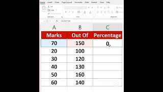 How to Calculate Percentage in Excel || Percentage Formula #excel #excelfunction #shortcutkeys