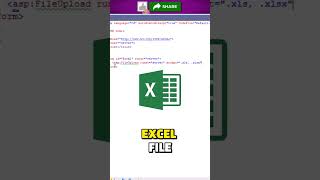FileUpload Control accept Excel file in ASP.Net #shorts #information