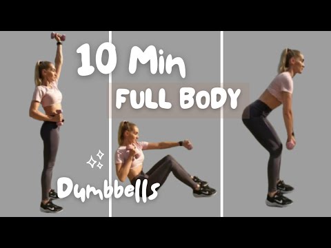 10 MIN FULL BODY | HOME WORKOUT | With Dumbbells