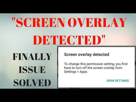 Solution for " Screen Overlay Detected " App Permission Problem 100% Working