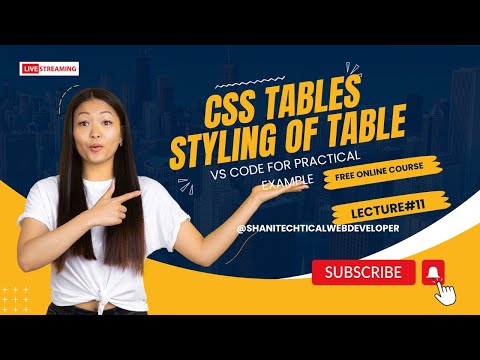 CSS Table Properties | Vertical Align | Caption Side | Empty Cells | Table Layout in CSS #lecture 12