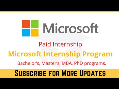 MICROSOFT FREE INTERNSHIPS For STUDENTS | | Paid INTERNSHIPS | For Bachelors, Masters, MBA, PhD