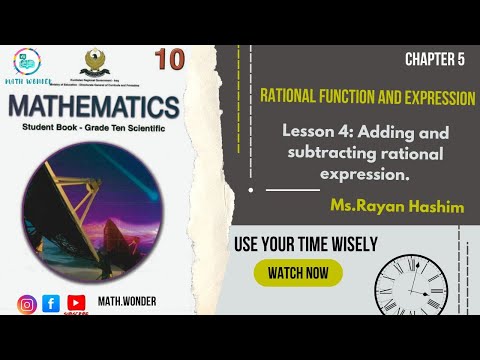Grade 10 mathematics #lesson 8: Adding and subtracting rational expression.