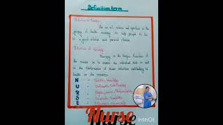 Nurse ki definition||👩‍⚕️📚✔️ nurse ka full form 👩‍⚕️✔️ Nursing profession||#shortvideo #shorts #yt ✅