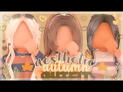 AESTHETIC FALL / AUTUMN ROBLOX OUTFITS! / w codes & links for bloxburg | alovriee  *̥ ✿˚ 🍂🪵🦫