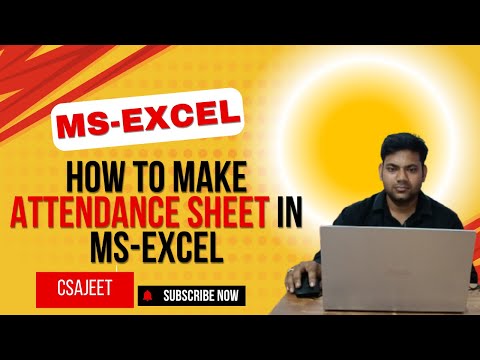 How to Make Attendance Sheet in Ms-Excel.