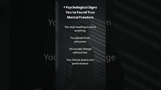 4 Psychological Signs You’ve Found True Mental Freedom 💭✨