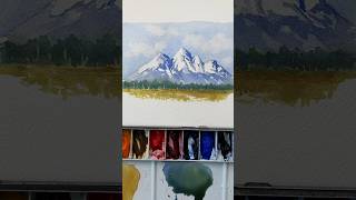 Here’s how I break down a mountain to draw and paint #watercolorpainting #watercolor #howtodraw