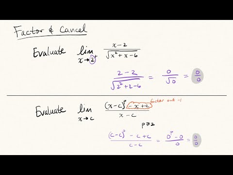 Calculus: Limits - Factor & Cancel - Advanced