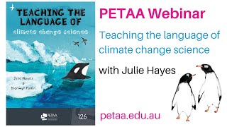 PETAA Webinar: Teaching the language of climate change science