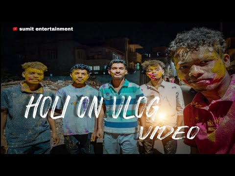 holi" vlog video enjoy with friends      lnew "vlog on holi 2021.|😁😯