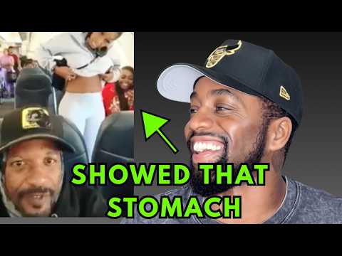 Charleston White GETS Somebody WIFE To Show Her Belly On The Plane