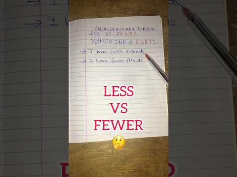 Less vs Fewer: Don’t Make This Common English Mistake! #learning #education