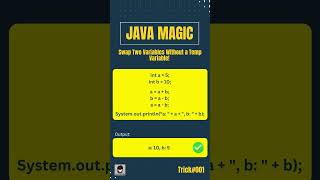 🔥 Java Magic: Swap Variables WITHOUT a Temp Variable! You Won't Believe How! | @JavaTechTalks