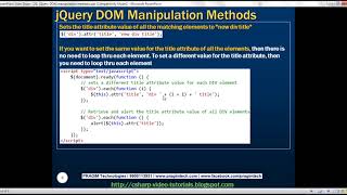 jQuery DOM manipulation methods
