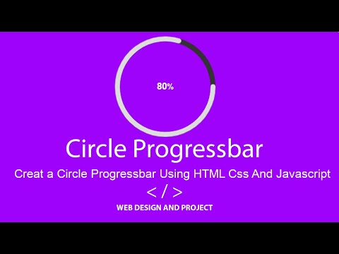 create a circle progress bar using html css javascript 2020
