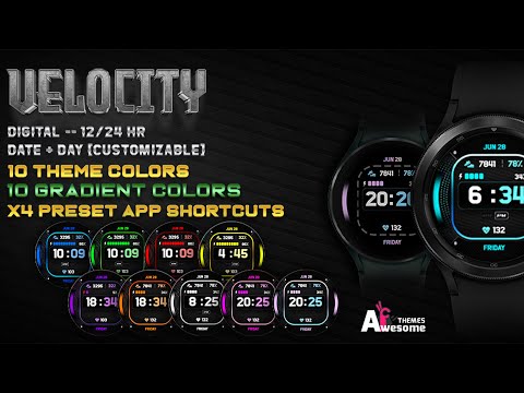 Velocity - Wear OS Digital Gyro Enabled Watch Face
