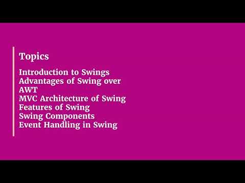 Introduction to Swings