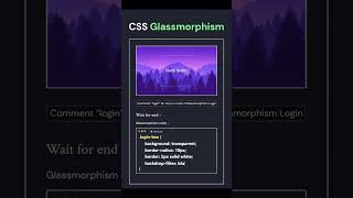 💎Smooth Glassmorphism UI in CSS Modern Web Design Trend! 🔥#cssfilters #coding #viral #trending #cute