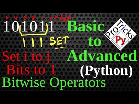 Set i to j Bits of Number | Change i to j Bits to 1 | Set i to j Bits to 1 | Bit Manipulation Python