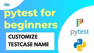 0 2 -Pytest for Beginners : Customize Testcase Name