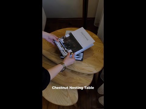 Chestnut Nesting Tables: The Ultimate Space-Saving Solution for Stylish Homes 🏡🪵 #shorts