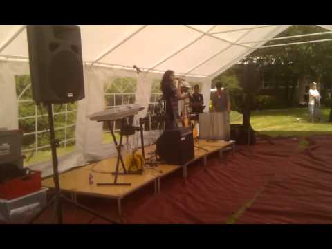 A student perrforming at Kingsbury High School 2012 summer fete