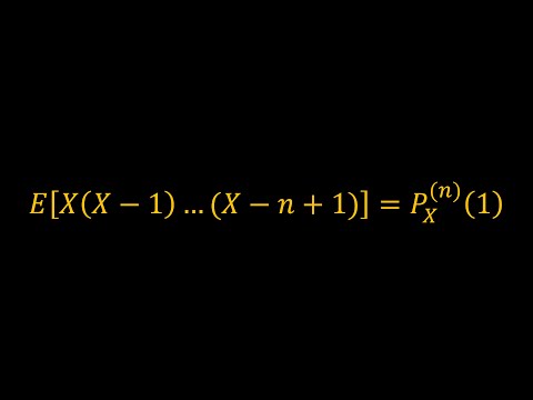 Applications of Probability Generating Functions (Computing Moments)
