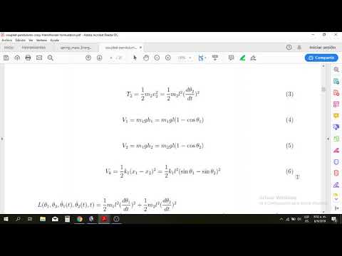 Energy Exchanges double pendulums part 1