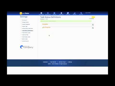 Managing Task Status Definitions through ProTasker Project Management Software