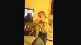 My 2.5 year old niece with my pastel genetic stripe ball python