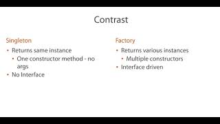 Singleton vs Factory