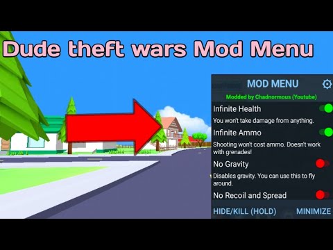 How to get mod menu on | Dude theft wars