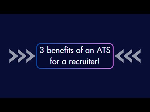 3 benefits of an ATS to a recruiter! #hr #hiring #recruitment #ats