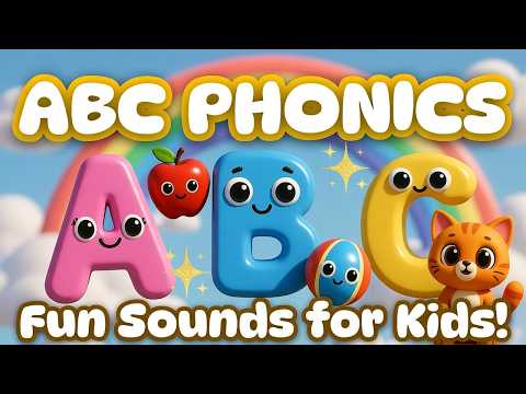 Learn ABC Phonics Sounds | A is for Apple, B is for Ball | Toddler Learning Video