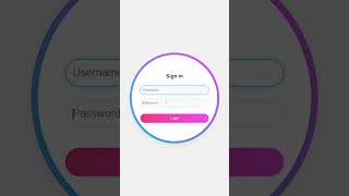 Circle Login Form Using HTML CSS |#shorts #webdevelopement #loginform #youtube #frontend #css