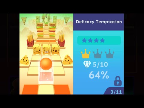 Rolling sky 🌌 level 33 Delicacy Temptation😇! One crown 👑?! Bloopers - epic fail😂😂😂