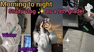 Winter morning to night study routine ✨ as a 9th grader 🥱 shopping 🛍️, study, gift 🎁