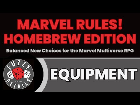 Homebrewed Equipment for the Marvel Multiverse Role-Playing Game