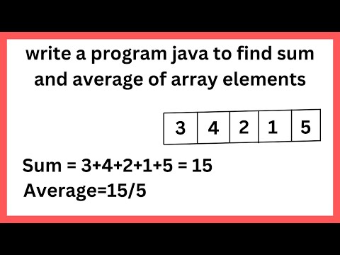 Array Programs : 1 || write a program java to find sum and average of array elements #java #array