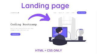 Landing Page using html and css only #html #css #landing #page