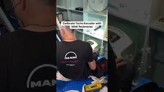 Tacho Encoder Calibration by MAN personnel #marine #engineer #engine #tacho #encoder #calibration